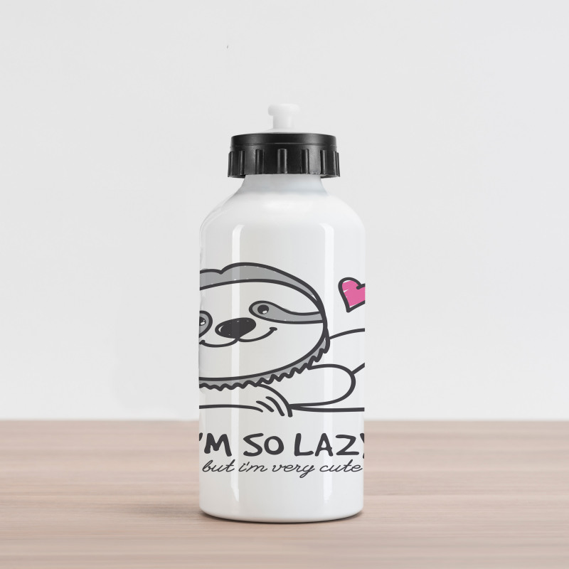 Cartoon Funny Words Aluminum Water Bottle