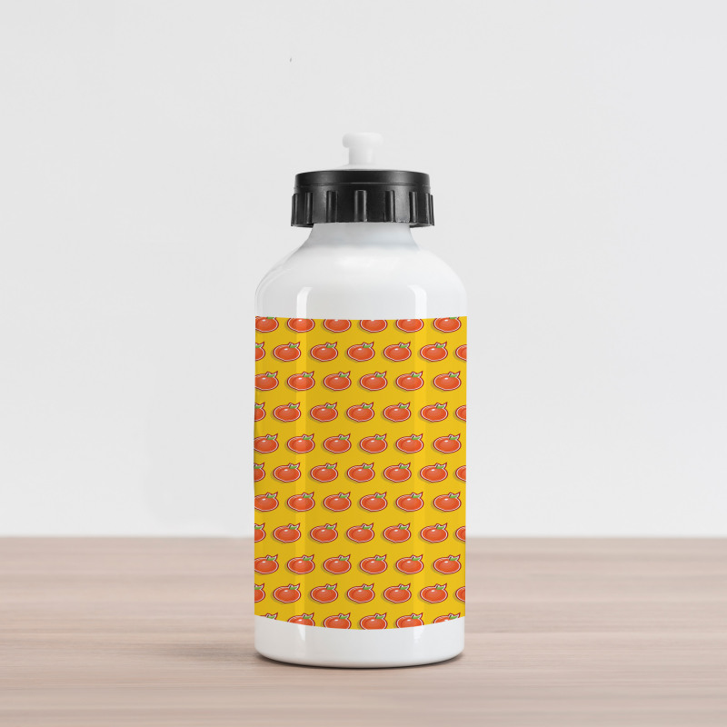 Retro Cartoon Fruit Pattern Aluminum Water Bottle