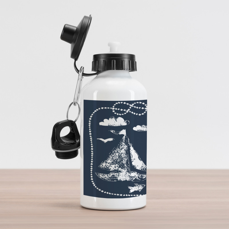 Boat Clouds Anchor Aluminum Water Bottle