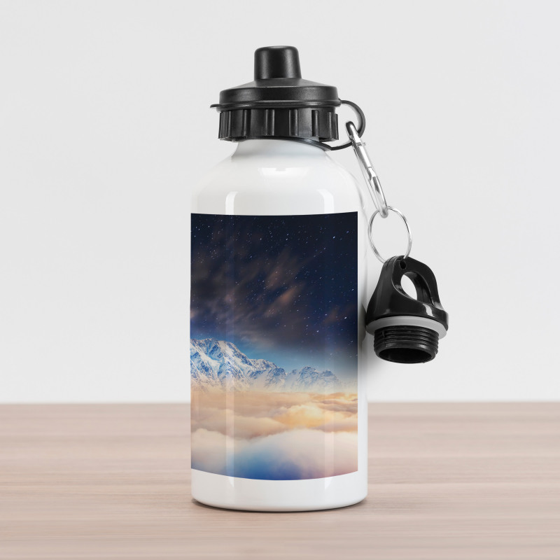 Snowy Winter Mountains Aluminum Water Bottle