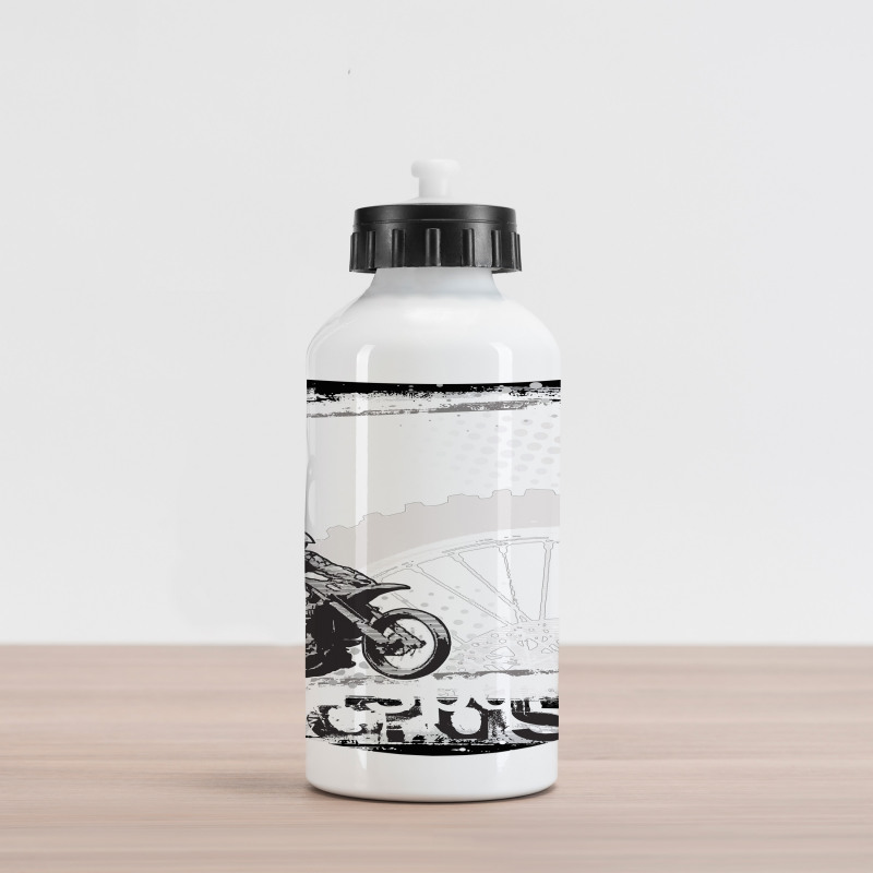 Motocross Racer Aluminum Water Bottle