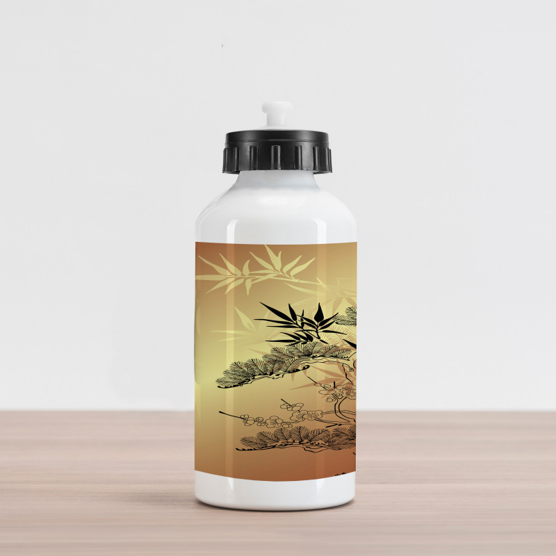 Bamboo Motifs Aluminum Water Bottle