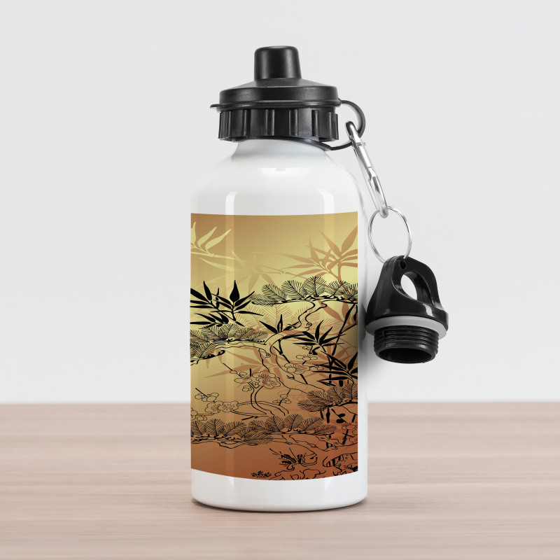 Bamboo Motifs Aluminum Water Bottle