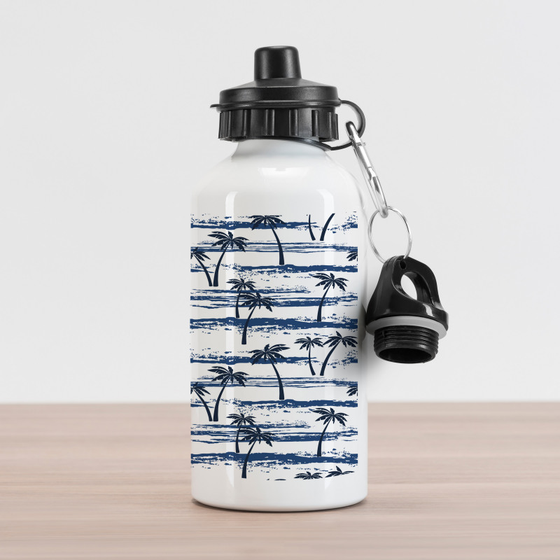 Romantic Sea and Palm Aluminum Water Bottle