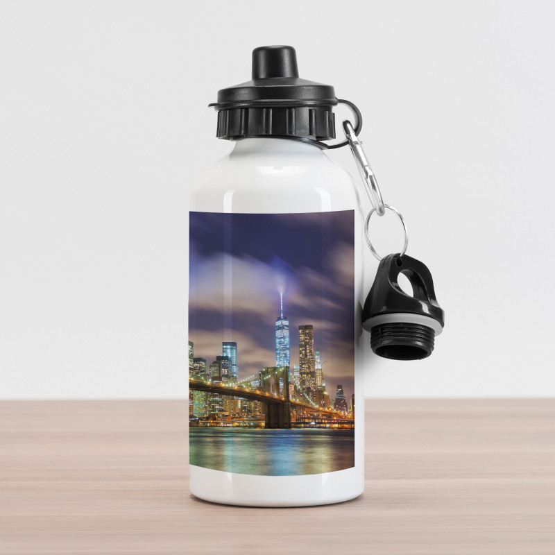 Manhattan Skyline USA Aluminum Water Bottle