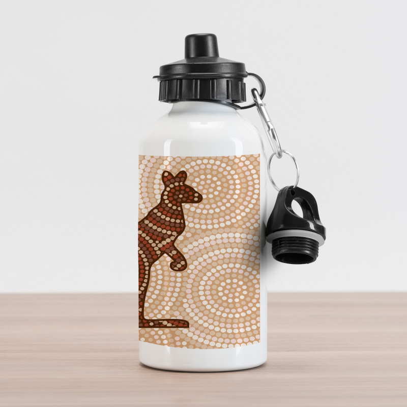 Kangaroo with Dots Aluminum Water Bottle