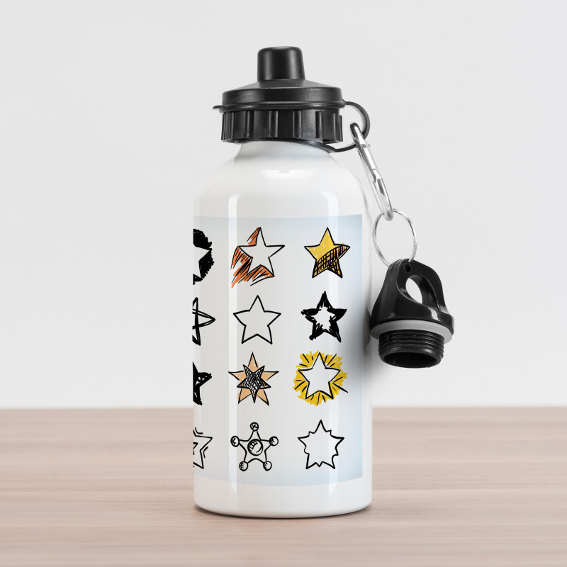 Punk Shapes and Designs Aluminum Water Bottle
