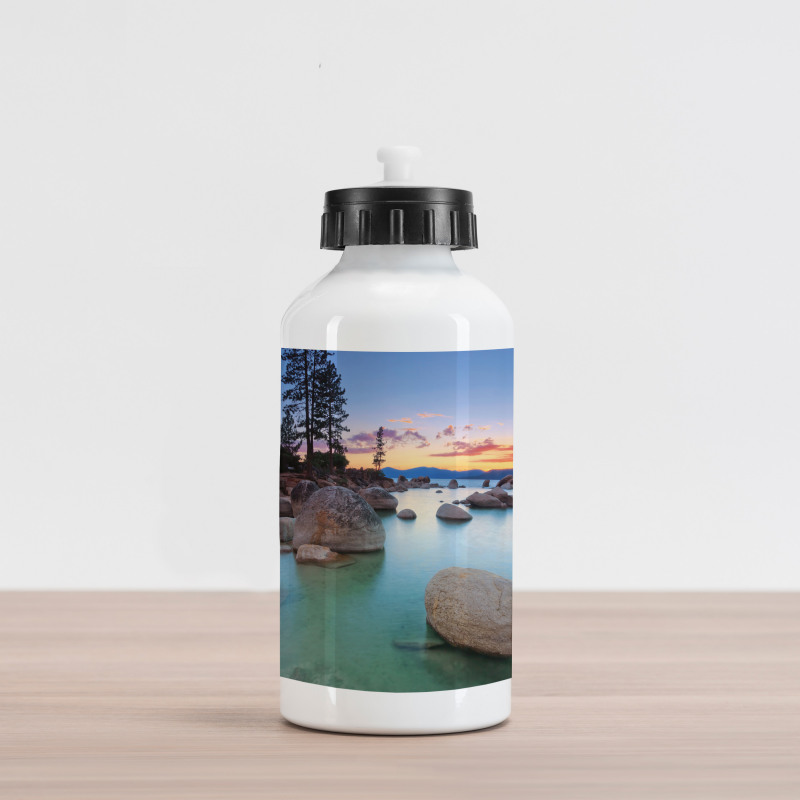 Romantic Lake Sunset Aluminum Water Bottle