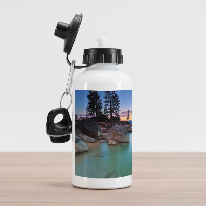 Romantic Lake Sunset Aluminum Water Bottle