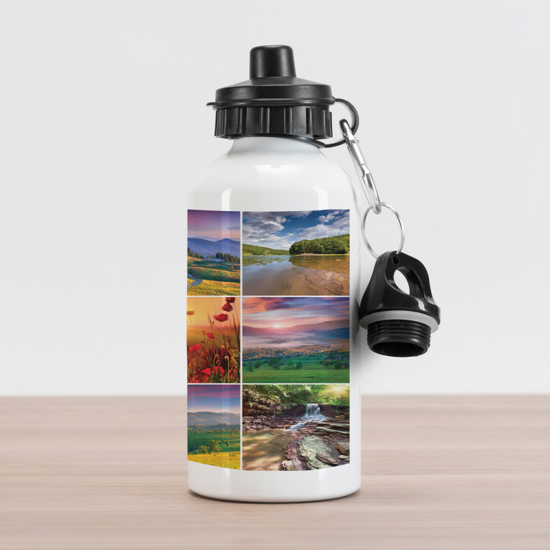 Summer Home Landscape Aluminum Water Bottle