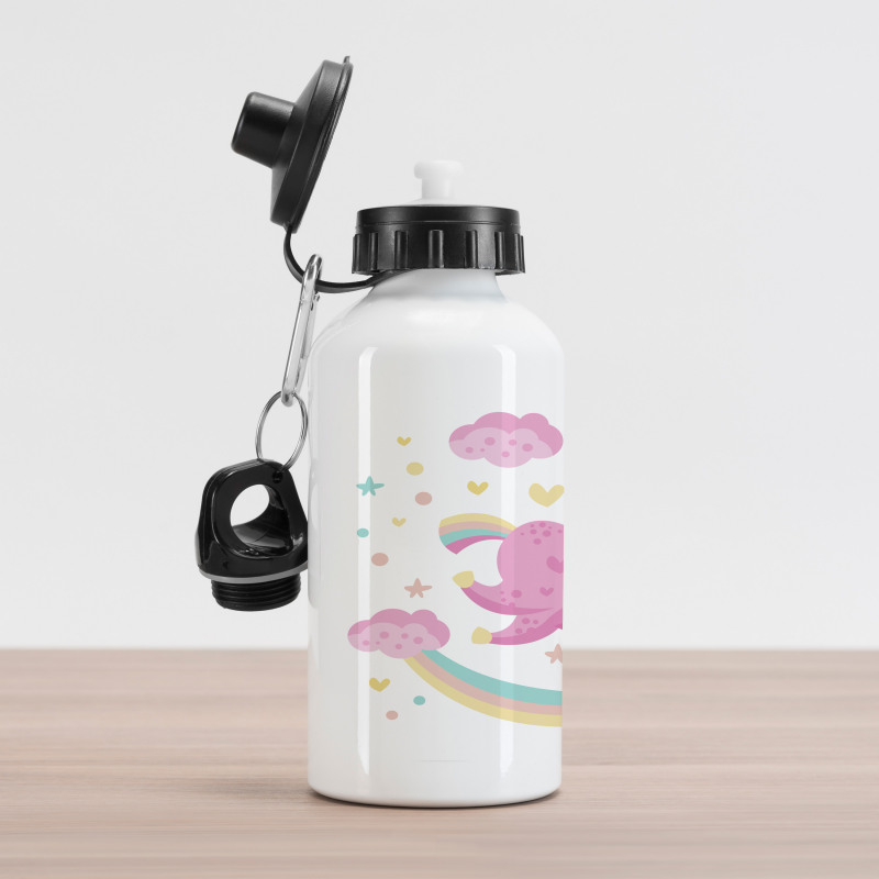 Unicorn with Star Rainbow Aluminum Water Bottle