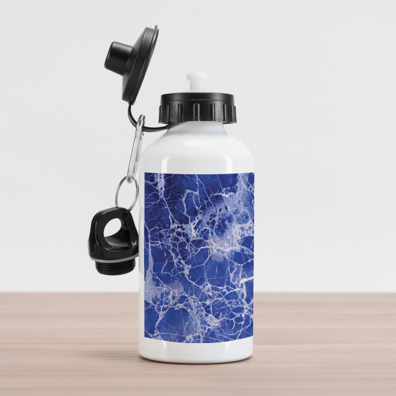 Cracked Marble Pattern Aluminum Water Bottle