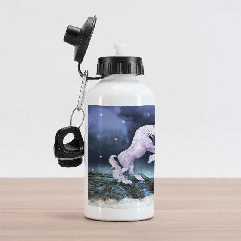 Rock up Cliffs Image Aluminum Water Bottle