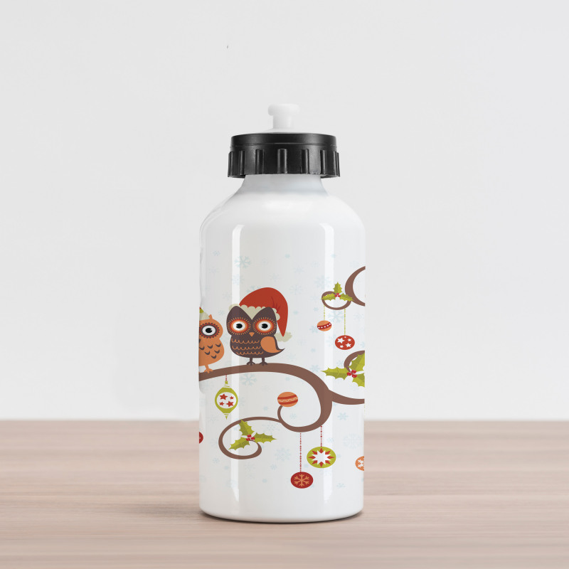 Noel Owls Folkloric Aluminum Water Bottle