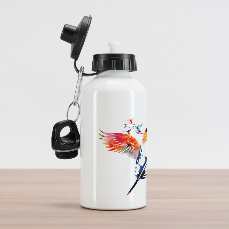 Feather with Wings Birds Aluminum Water Bottle