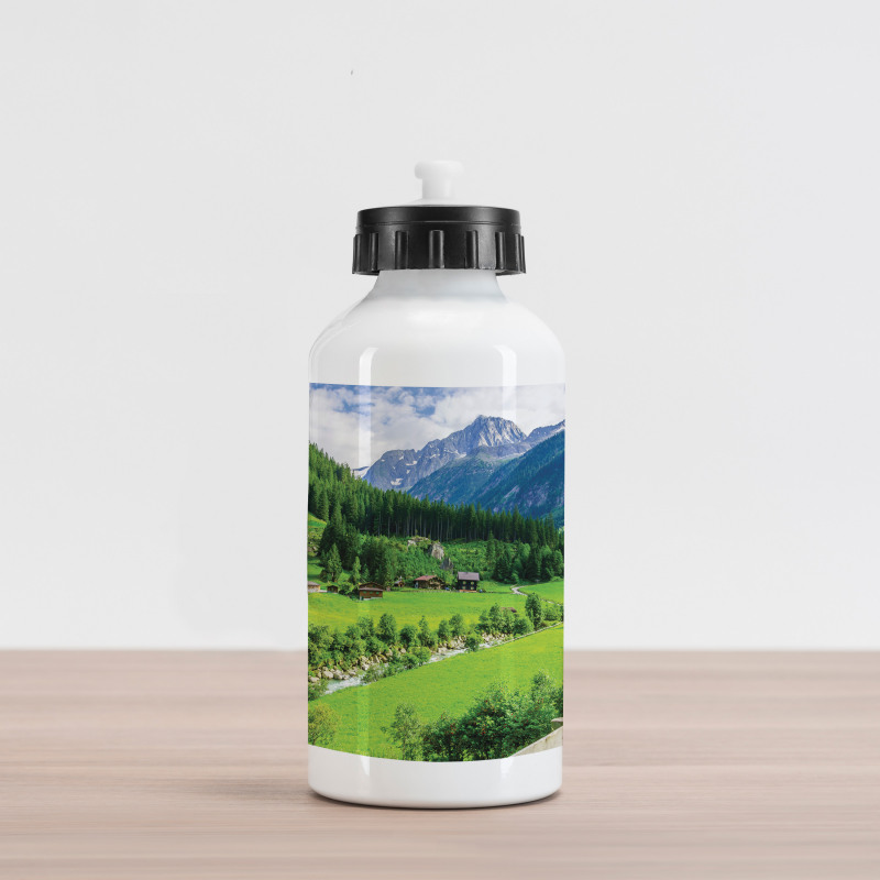 Alpine Scenery Pastoral Aluminum Water Bottle