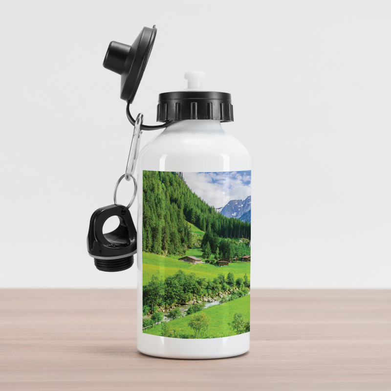 Alpine Scenery Pastoral Aluminum Water Bottle