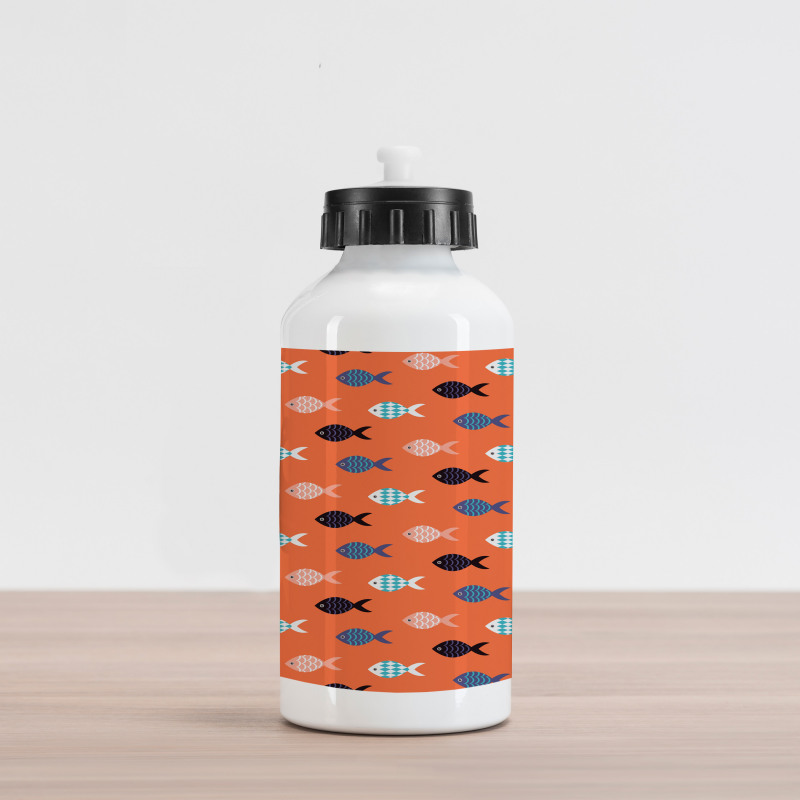 Colorful Fish Shoal Aluminum Water Bottle
