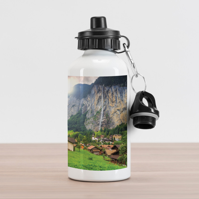 Waterfall Sunlight Aluminum Water Bottle