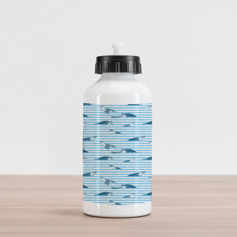 Turtle Blue Aquatic Aluminum Water Bottle