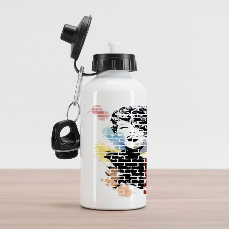 Fashion Girl Graffiti Aluminum Water Bottle