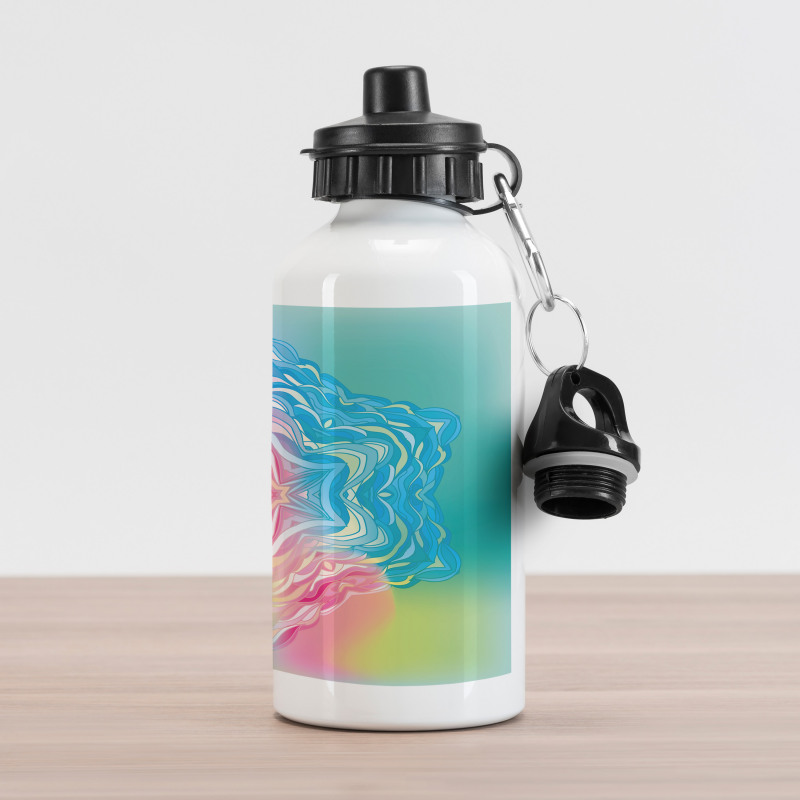 Flower Mandala Rainbow Aluminum Water Bottle