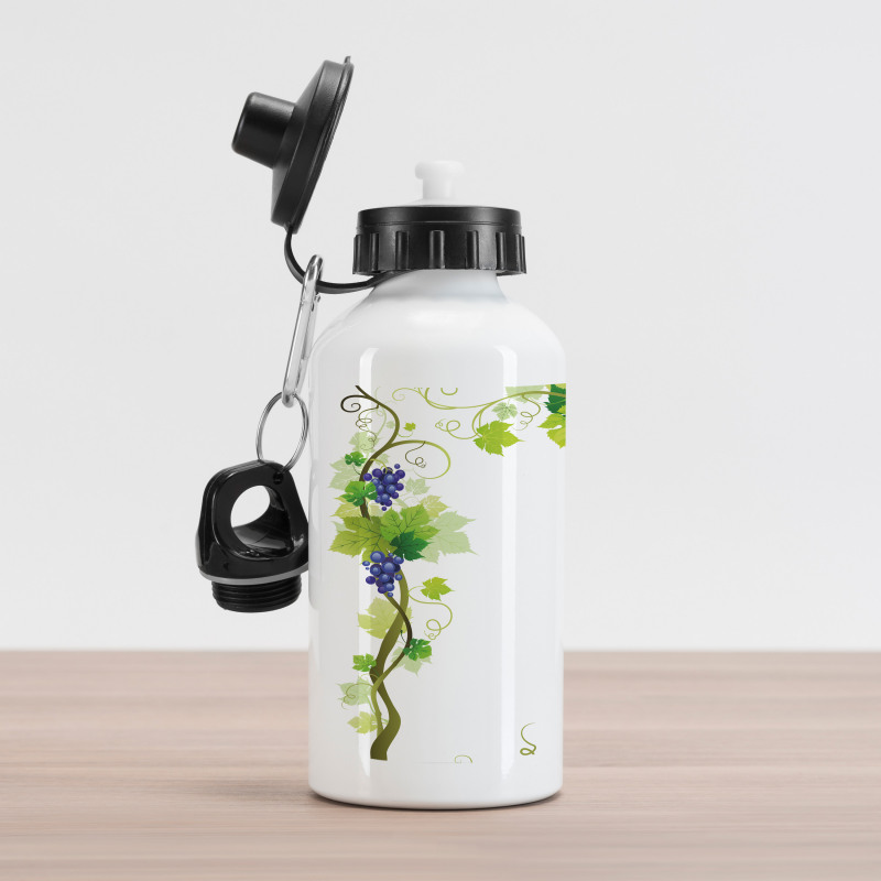 Leaf Fresh Fruit Pattern Aluminum Water Bottle