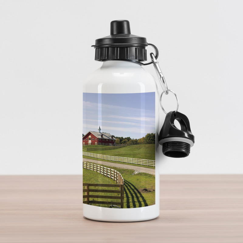 Rural Country House Aluminum Water Bottle