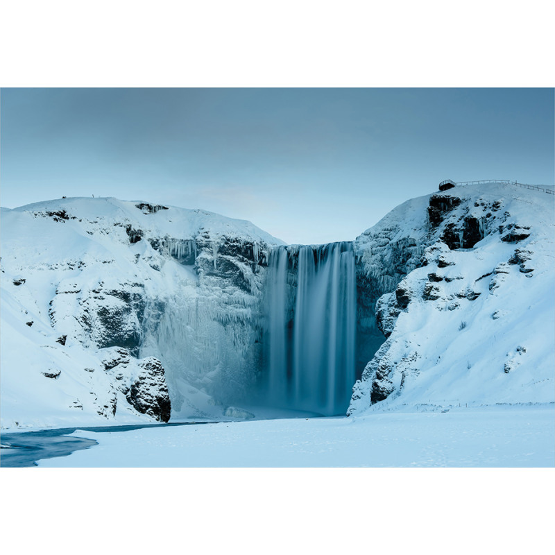 Mountains with Snow Aluminum Water Bottle