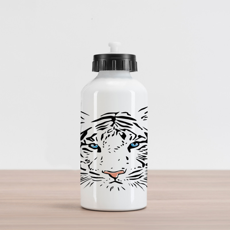 Tiger Ocean Blue Eyes Aluminum Water Bottle