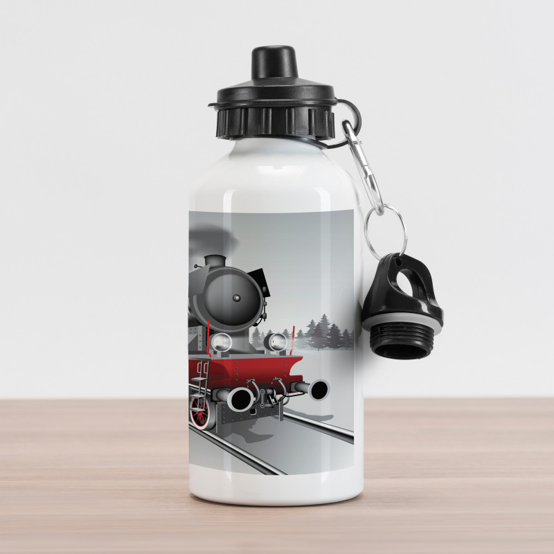 Railway Train Art Aluminum Water Bottle