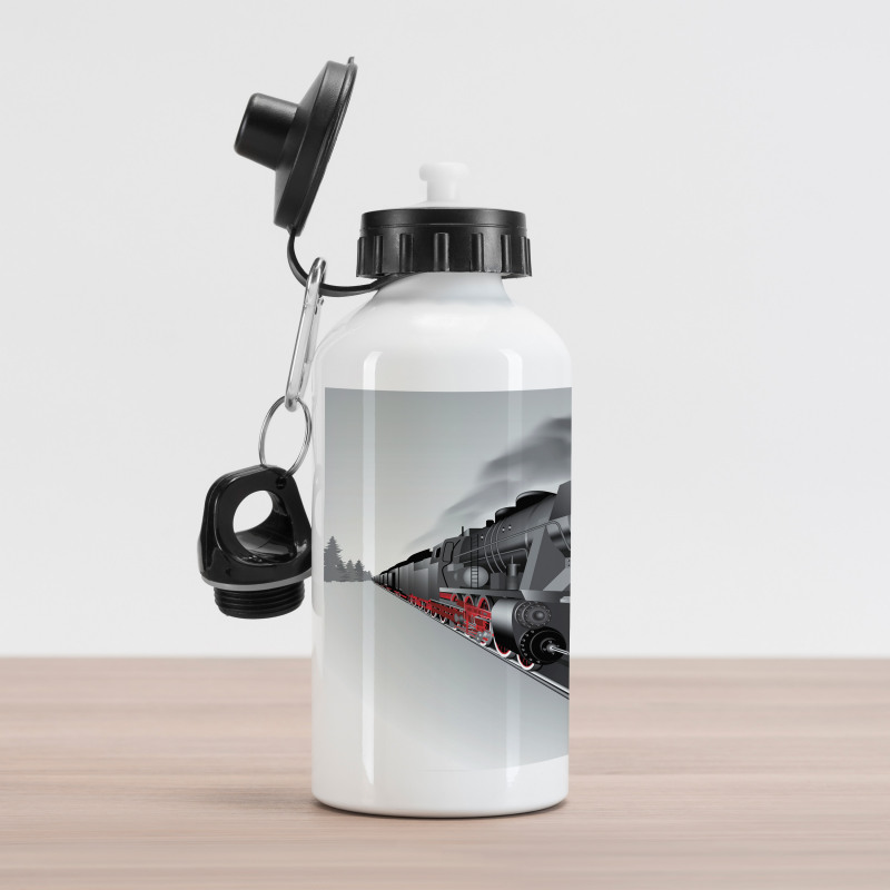 Railway Train Art Aluminum Water Bottle
