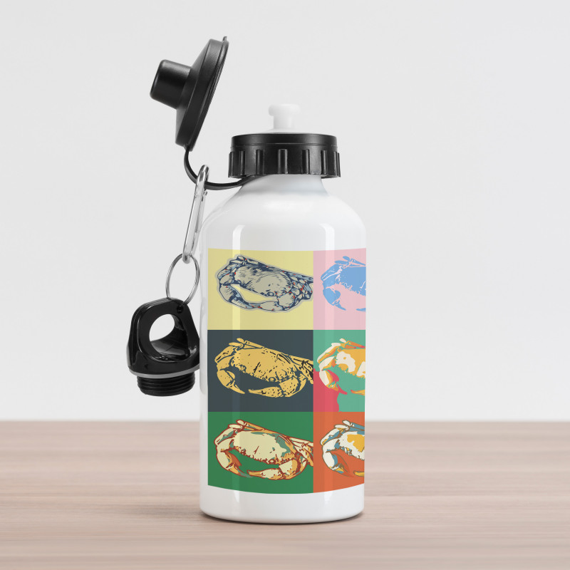 Composition of Crabs Aluminum Water Bottle