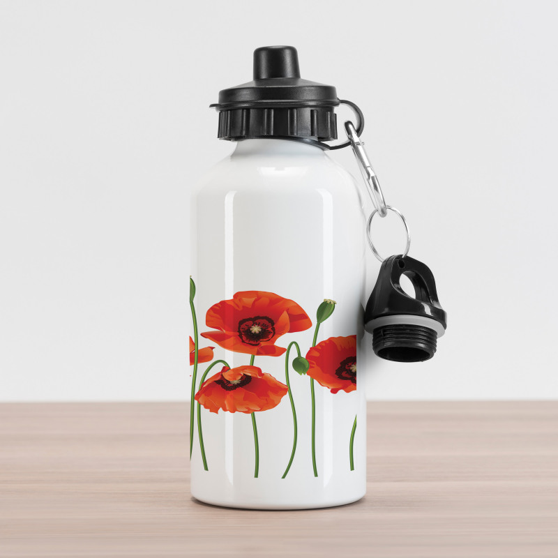 Pastoral Flowers Botany Aluminum Water Bottle