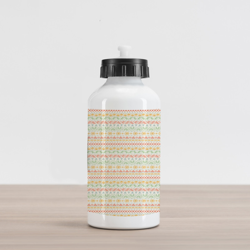 Geometric Aztec Shapes Aluminum Water Bottle