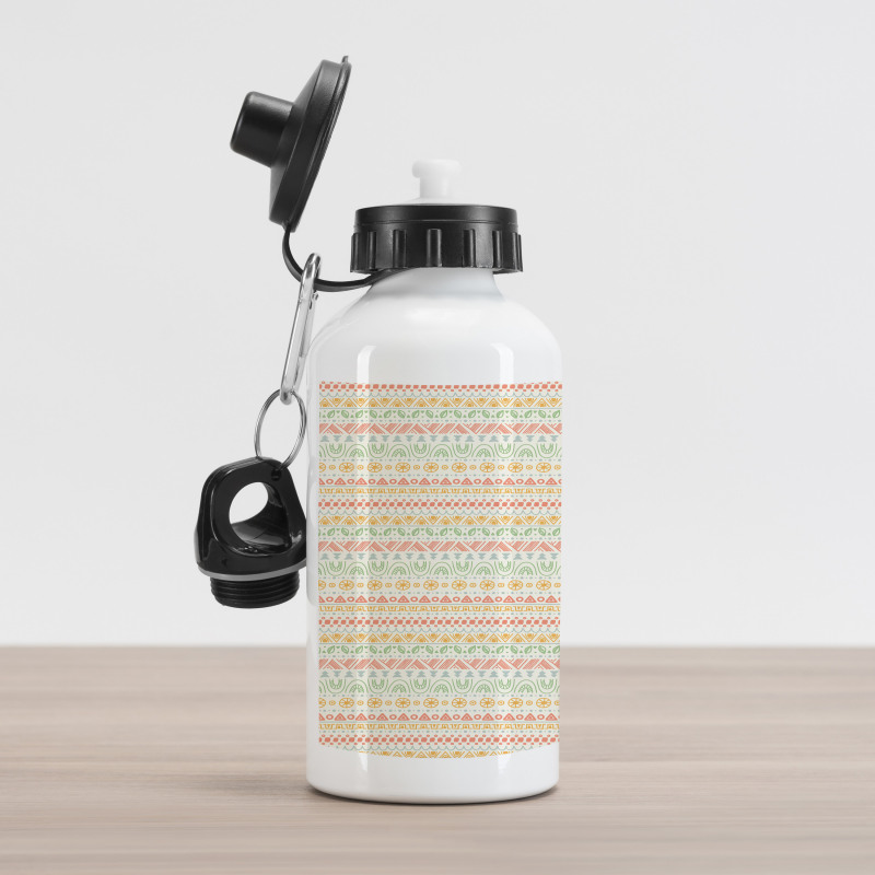 Geometric Aztec Shapes Aluminum Water Bottle