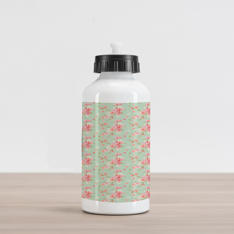 Retro Spring Blossoms Aluminum Water Bottle