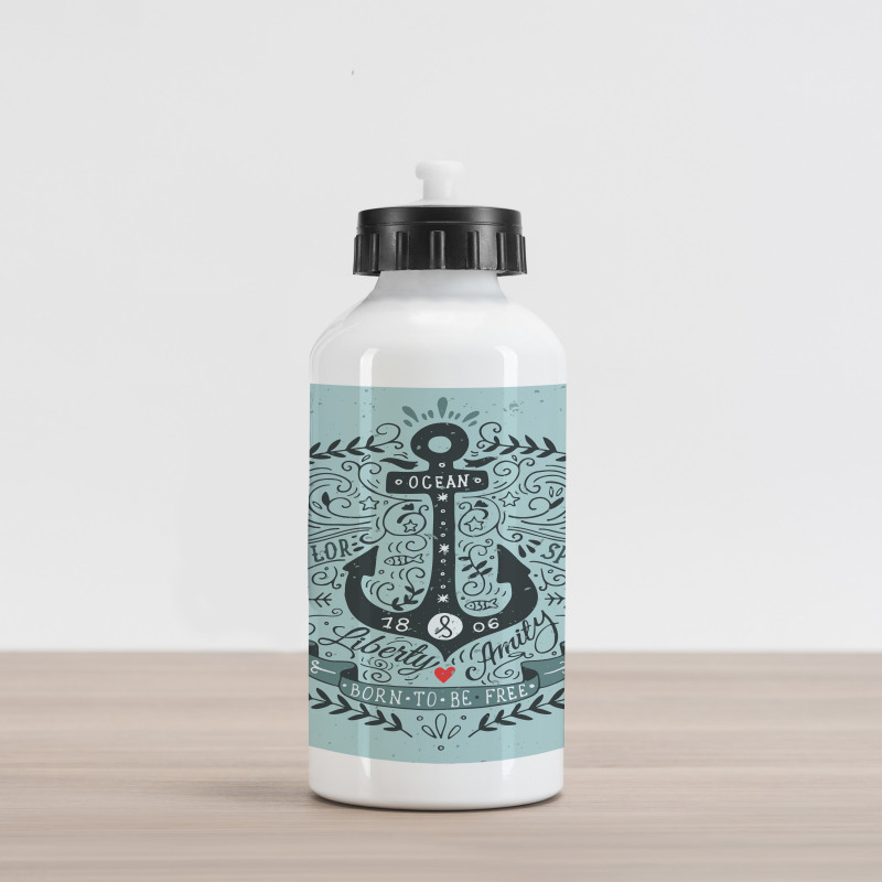 Vintage and Anchor Aluminum Water Bottle