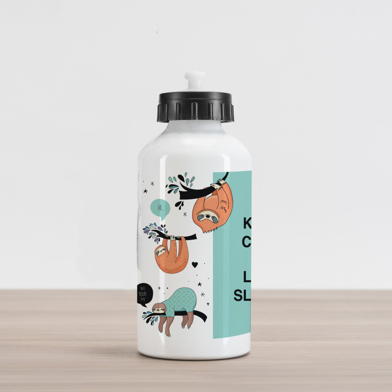 American Sloth Tribe Aluminum Water Bottle