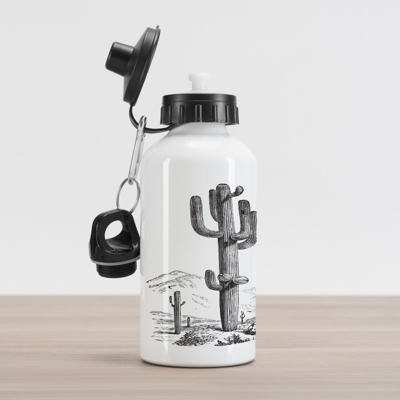 Sketchy Mexican View Aluminum Water Bottle