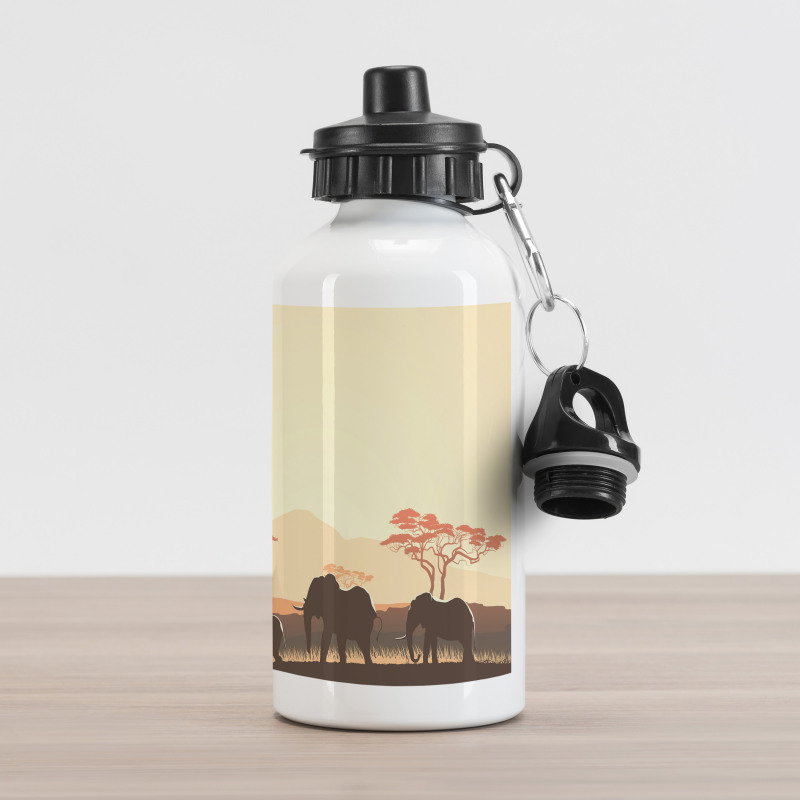 Safari Animal Elephant Aluminum Water Bottle