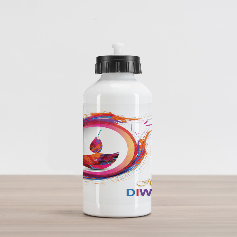 Diwali Candle Aluminum Water Bottle