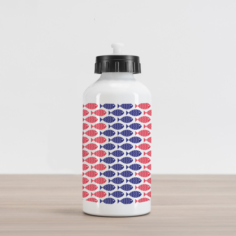 Nautical Fish Theme Design Aluminum Water Bottle