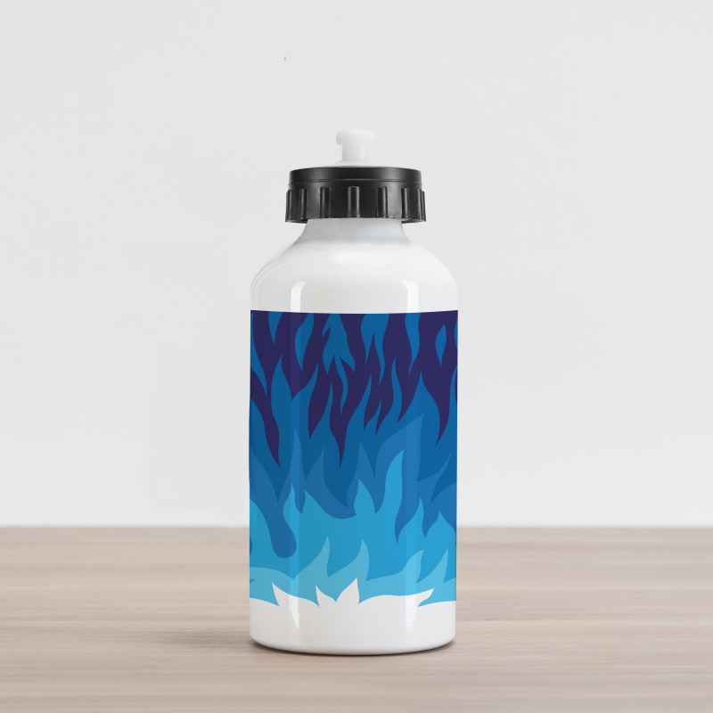 Abstract Gas Flame Fire Aluminum Water Bottle