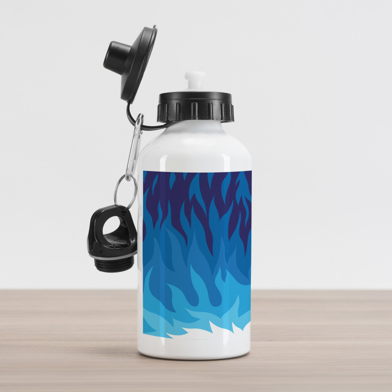 Abstract Gas Flame Fire Aluminum Water Bottle