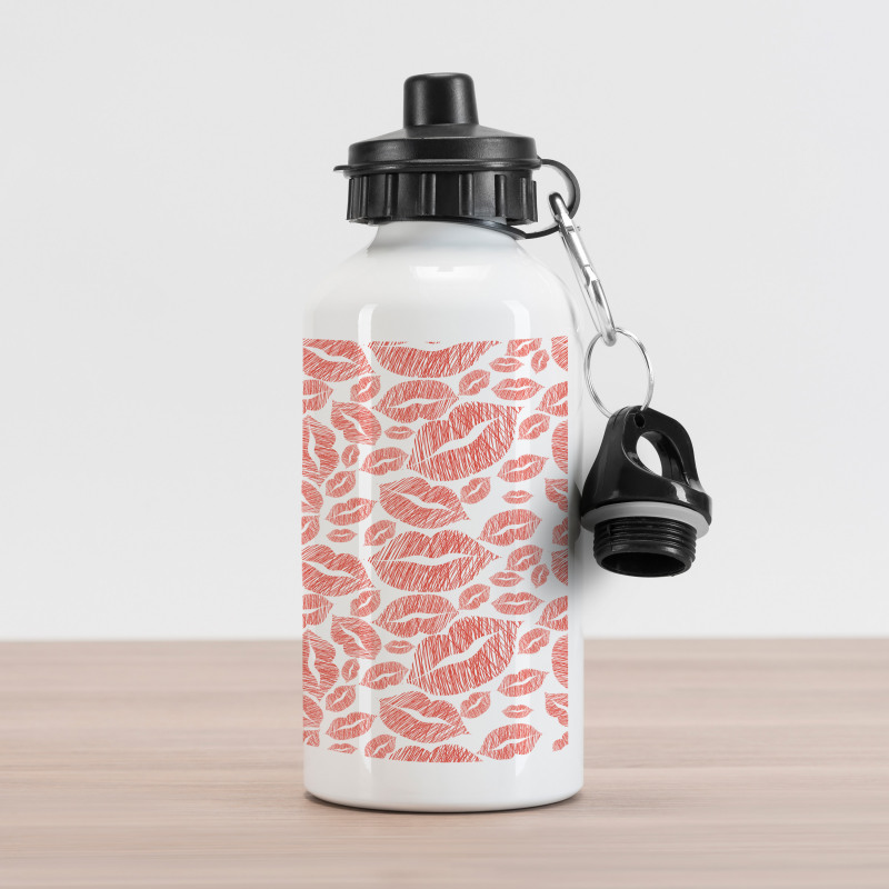 Hot Retro Lady Lips Aluminum Water Bottle