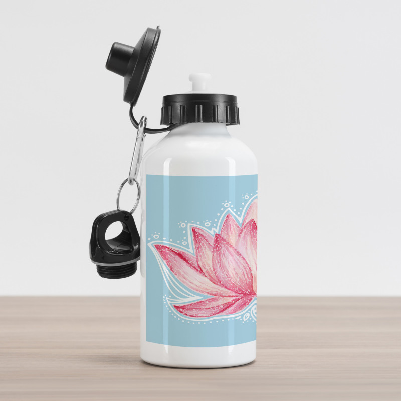 Gardening Lotus Flower Aluminum Water Bottle