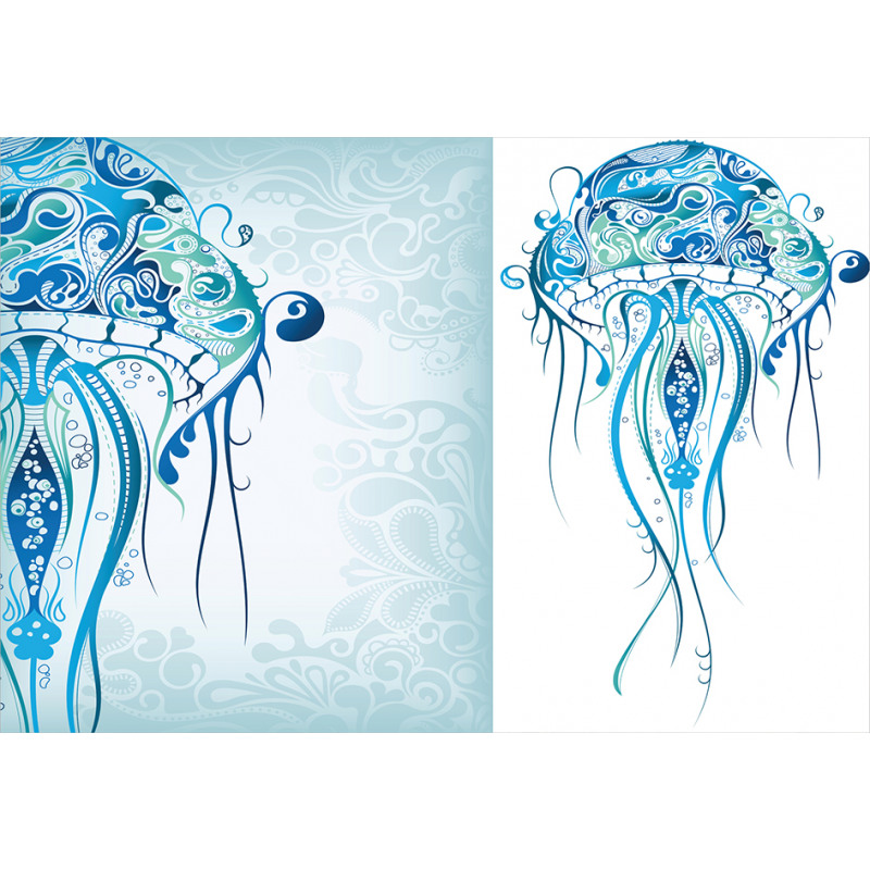 Ocean Jellyfish Paisley Aluminum Water Bottle