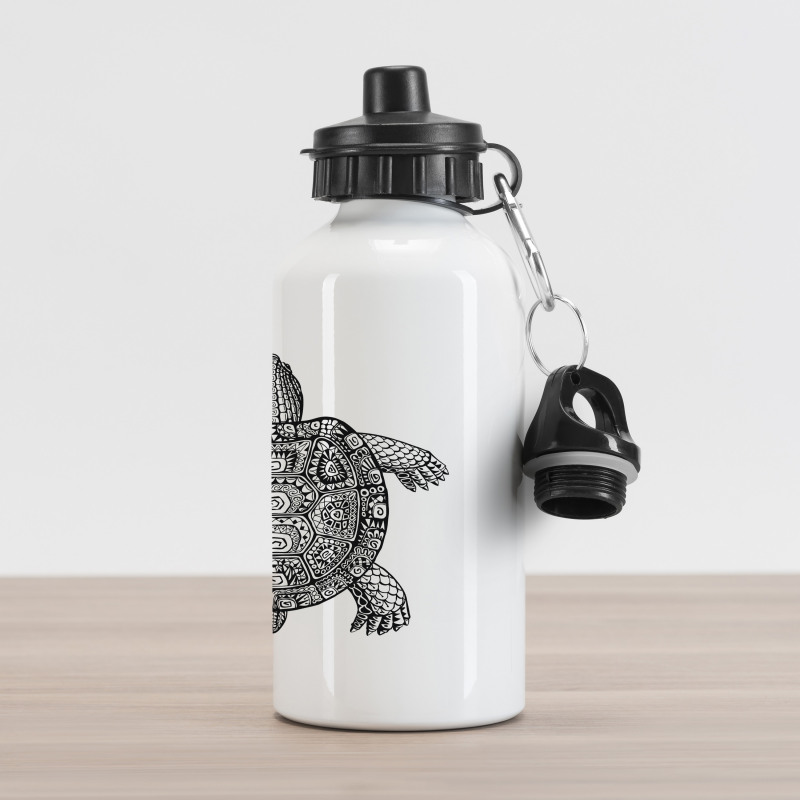 Tribal Art on Tortoise Aluminum Water Bottle