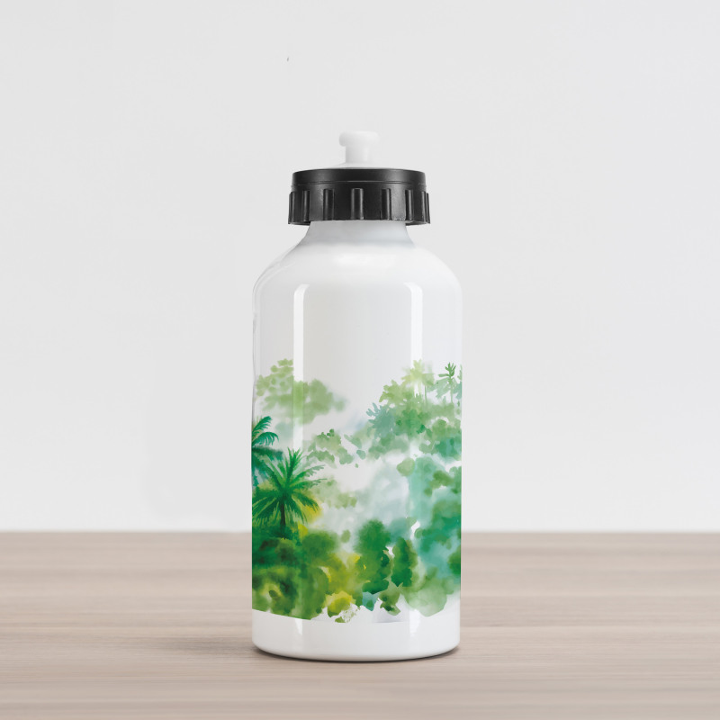 Watercolor Forest Image Aluminum Water Bottle